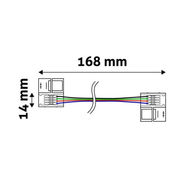 RGB propojka 15cm CLIP